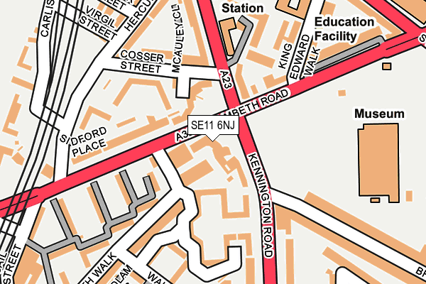 SE11 6NJ map - OS OpenMap – Local (Ordnance Survey) SE11 6NJ map - OS OpenMap – Local (Ordnance Survey)