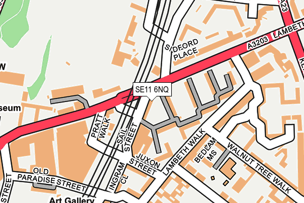 SE11 6NQ map - OS OpenMap – Local (Ordnance Survey) SE11 6NQ map - OS OpenMap – Local (Ordnance Survey)