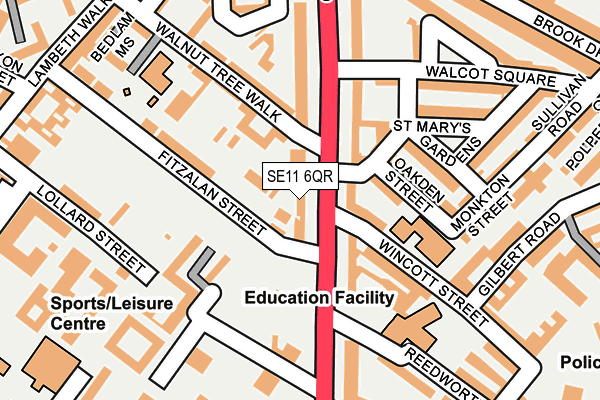 SE11 6QR map - OS OpenMap – Local (Ordnance Survey) SE11 6QR map - OS OpenMap – Local (Ordnance Survey)