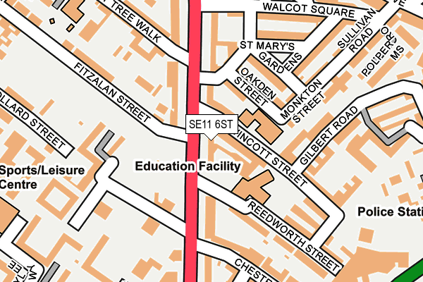 SE11 6ST map - OS OpenMap – Local (Ordnance Survey) SE11 6ST map - OS OpenMap – Local (Ordnance Survey)