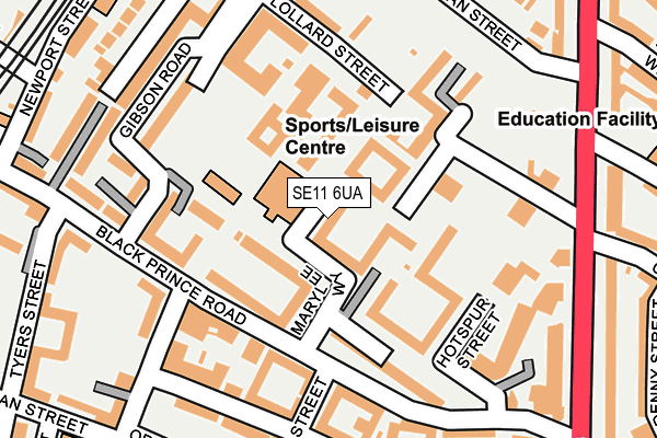 SE11 6UA map - OS OpenMap – Local (Ordnance Survey) SE11 6UA map - OS OpenMap – Local (Ordnance Survey)
