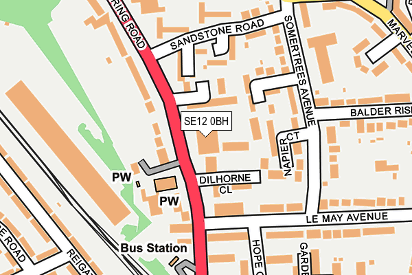 SE12 0BH map - OS OpenMap – Local (Ordnance Survey) SE12 0BH map - OS OpenMap – Local (Ordnance Survey)