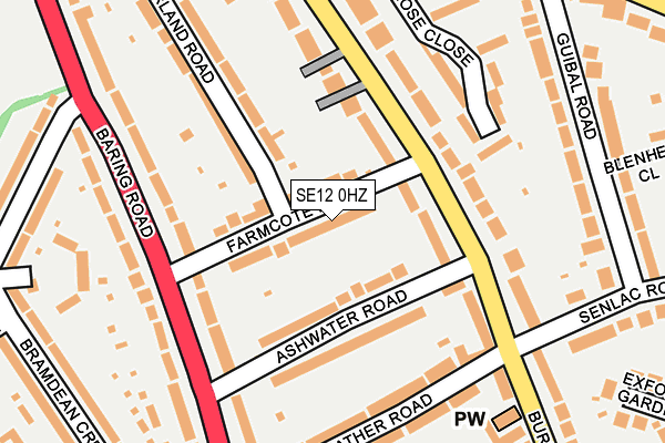 SE12 0HZ map - OS OpenMap – Local (Ordnance Survey) SE12 0HZ map - OS OpenMap – Local (Ordnance Survey)
