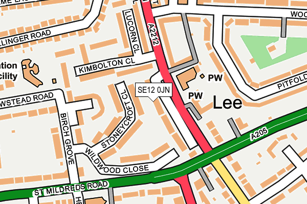 SE12 0JN map - OS OpenMap – Local (Ordnance Survey) SE12 0JN map - OS OpenMap – Local (Ordnance Survey)