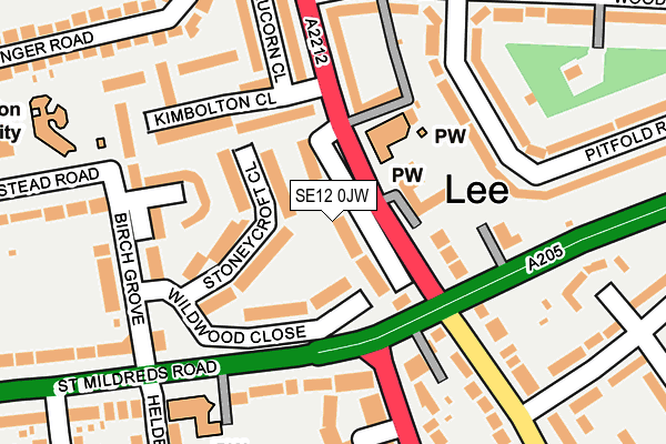 SE12 0JW map - OS OpenMap – Local (Ordnance Survey) SE12 0JW map - OS OpenMap – Local (Ordnance Survey)