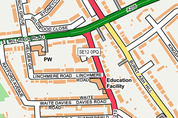 SE12 0PQ map - OS OpenMap – Local (Ordnance Survey) SE12 0PQ map - OS OpenMap – Local (Ordnance Survey)
