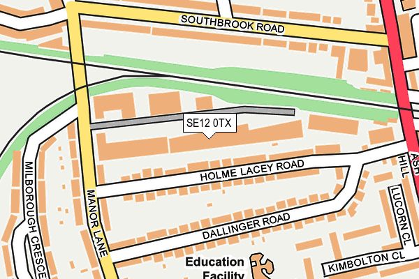 SE12 0TX map - OS OpenMap – Local (Ordnance Survey) SE12 0TX map - OS OpenMap – Local (Ordnance Survey)