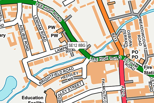 SE12 8BG map - OS OpenMap – Local (Ordnance Survey) SE12 8BG map - OS OpenMap – Local (Ordnance Survey)