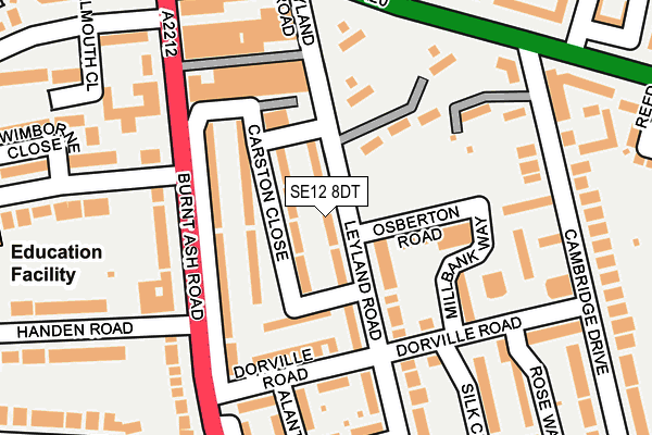 SE12 8DT map - OS OpenMap – Local (Ordnance Survey) SE12 8DT map - OS OpenMap – Local (Ordnance Survey)