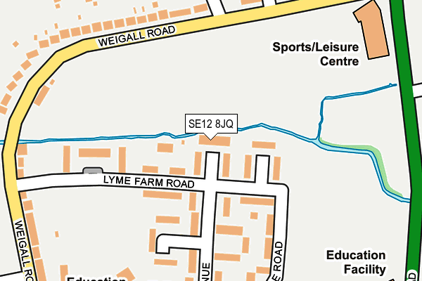 SE12 8JQ map - OS OpenMap – Local (Ordnance Survey) SE12 8JQ map - OS OpenMap – Local (Ordnance Survey)