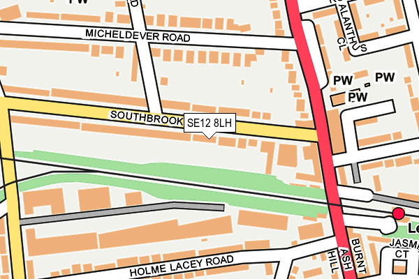SE12 8LH map - OS OpenMap – Local (Ordnance Survey) SE12 8LH map - OS OpenMap – Local (Ordnance Survey)