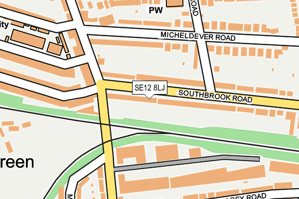 SE12 8LJ map - OS OpenMap – Local (Ordnance Survey) SE12 8LJ map - OS OpenMap – Local (Ordnance Survey)