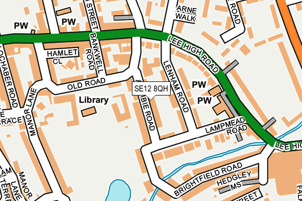 SE12 8QH map - OS OpenMap – Local (Ordnance Survey) SE12 8QH map - OS OpenMap – Local (Ordnance Survey)