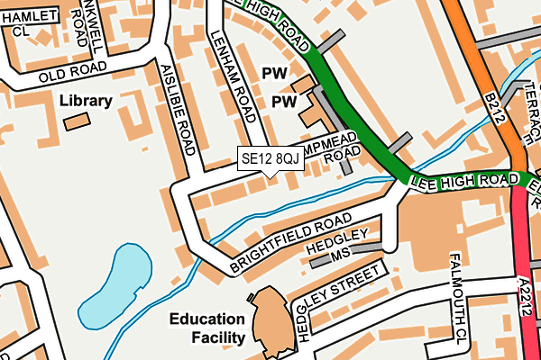 SE12 8QJ map - OS OpenMap – Local (Ordnance Survey) SE12 8QJ map - OS OpenMap – Local (Ordnance Survey)
