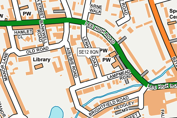 SE12 8QN map - OS OpenMap – Local (Ordnance Survey) SE12 8QN map - OS OpenMap – Local (Ordnance Survey)