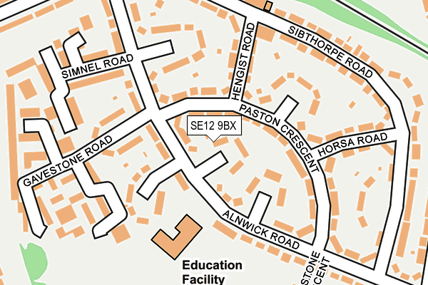 SE12 9BX map - OS OpenMap – Local (Ordnance Survey) SE12 9BX map - OS OpenMap – Local (Ordnance Survey)