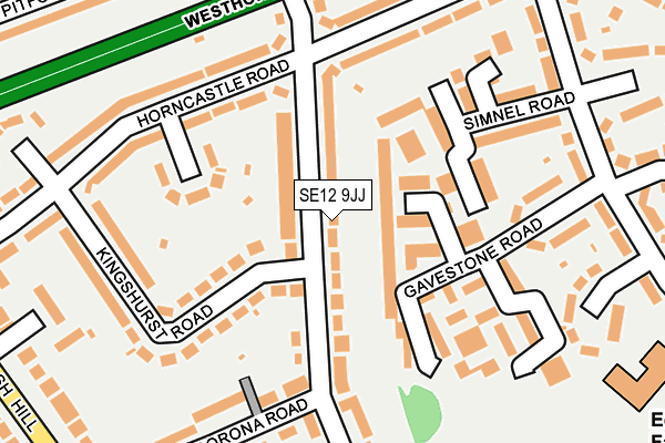 SE12 9JJ map - OS OpenMap – Local (Ordnance Survey) SE12 9JJ map - OS OpenMap – Local (Ordnance Survey)