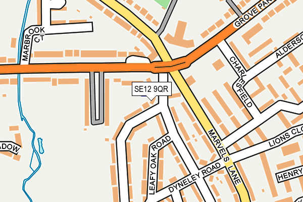 SE12 9QR map - OS OpenMap – Local (Ordnance Survey) SE12 9QR map - OS OpenMap – Local (Ordnance Survey)
