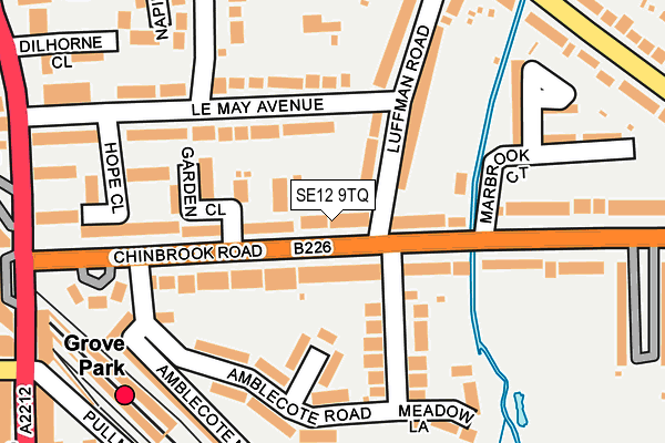 SE12 9TQ map - OS OpenMap – Local (Ordnance Survey) SE12 9TQ map - OS OpenMap – Local (Ordnance Survey)