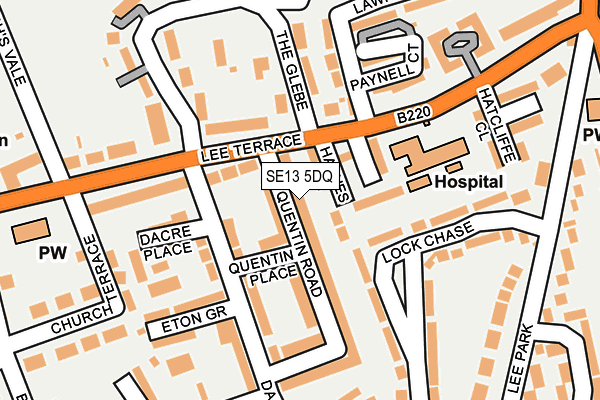 SE13 5DQ map - OS OpenMap – Local (Ordnance Survey) SE13 5DQ map - OS OpenMap – Local (Ordnance Survey)