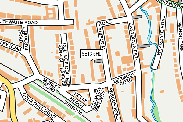 SE13 5HL map - OS OpenMap – Local (Ordnance Survey) SE13 5HL map - OS OpenMap – Local (Ordnance Survey)