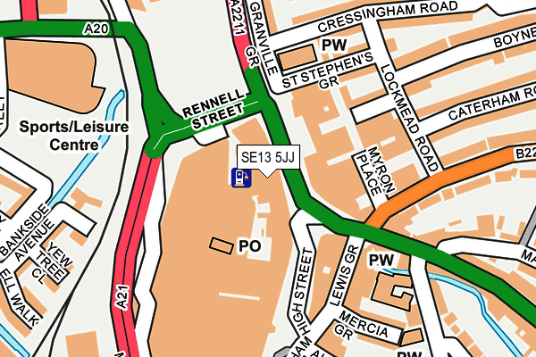 SE13 5JJ map - OS OpenMap – Local (Ordnance Survey) SE13 5JJ map - OS OpenMap – Local (Ordnance Survey)
