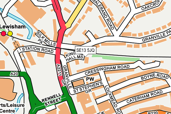 SE13 5JQ map - OS OpenMap – Local (Ordnance Survey) SE13 5JQ map - OS OpenMap – Local (Ordnance Survey)