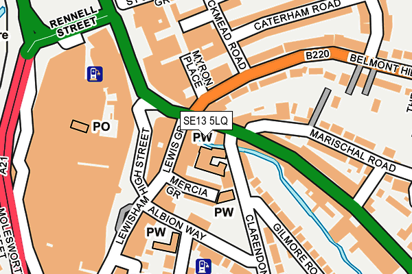 SE13 5LQ map - OS OpenMap – Local (Ordnance Survey) SE13 5LQ map - OS OpenMap – Local (Ordnance Survey)