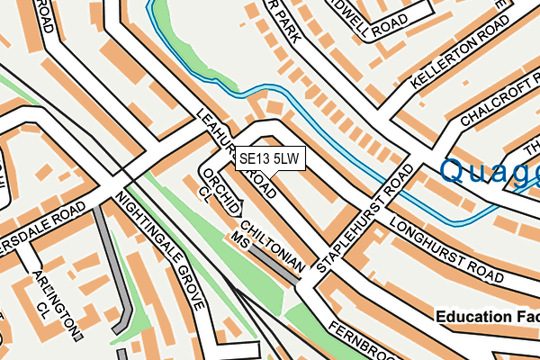 SE13 5LW map - OS OpenMap – Local (Ordnance Survey) SE13 5LW map - OS OpenMap – Local (Ordnance Survey)