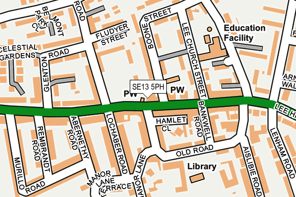 SE13 5PH map - OS OpenMap – Local (Ordnance Survey) SE13 5PH map - OS OpenMap – Local (Ordnance Survey)