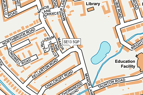 SE13 5QP map - OS OpenMap – Local (Ordnance Survey) SE13 5QP map - OS OpenMap – Local (Ordnance Survey)