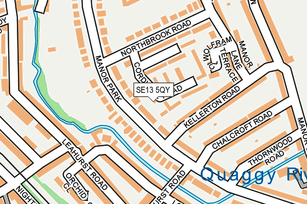 SE13 5QY map - OS OpenMap – Local (Ordnance Survey)