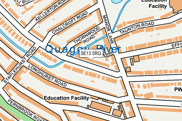SE13 5RQ map - OS OpenMap – Local (Ordnance Survey) SE13 5RQ map - OS OpenMap – Local (Ordnance Survey)