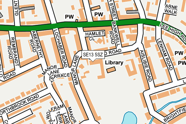 SE13 5SZ map - OS OpenMap – Local (Ordnance Survey) SE13 5SZ map - OS OpenMap – Local (Ordnance Survey)