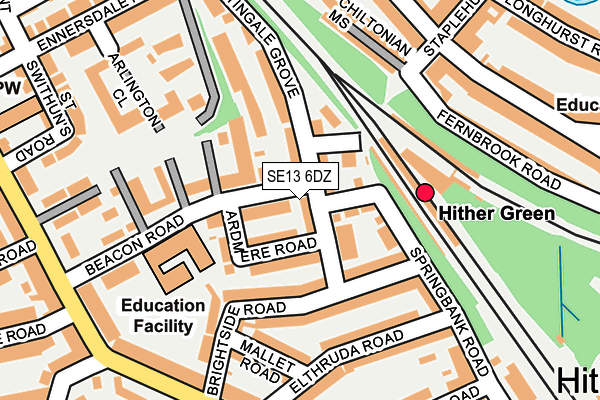SE13 6DZ map - OS OpenMap – Local (Ordnance Survey) SE13 6DZ map - OS OpenMap – Local (Ordnance Survey)