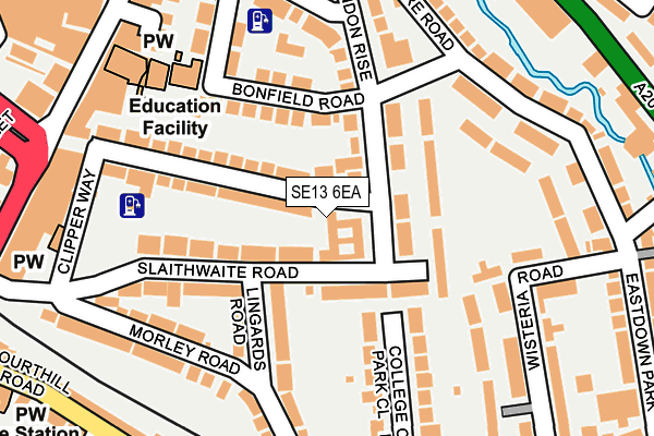 SE13 6EA map - OS OpenMap – Local (Ordnance Survey) SE13 6EA map - OS OpenMap – Local (Ordnance Survey)
