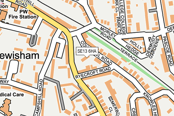 SE13 6HA map - OS OpenMap – Local (Ordnance Survey) SE13 6HA map - OS OpenMap – Local (Ordnance Survey)