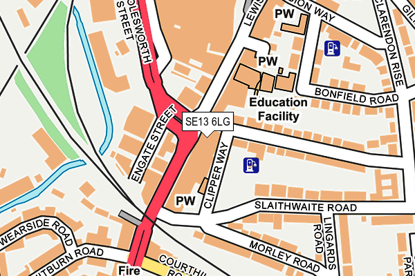 SE13 6LG map - OS OpenMap – Local (Ordnance Survey) SE13 6LG map - OS OpenMap – Local (Ordnance Survey)