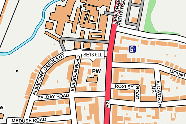 SE13 6LL map - OS OpenMap – Local (Ordnance Survey) SE13 6LL map - OS OpenMap – Local (Ordnance Survey)