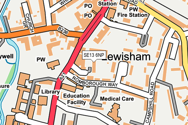 SE13 6NP map - OS OpenMap – Local (Ordnance Survey) SE13 6NP map - OS OpenMap – Local (Ordnance Survey)