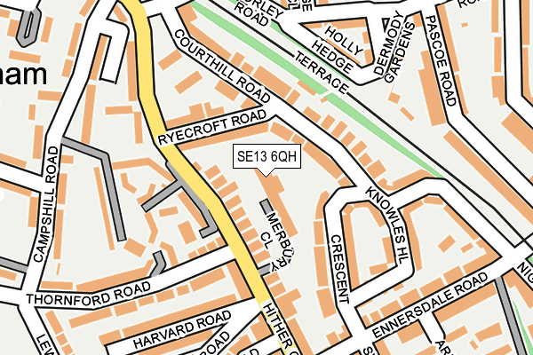 SE13 6QH map - OS OpenMap – Local (Ordnance Survey) SE13 6QH map - OS OpenMap – Local (Ordnance Survey)