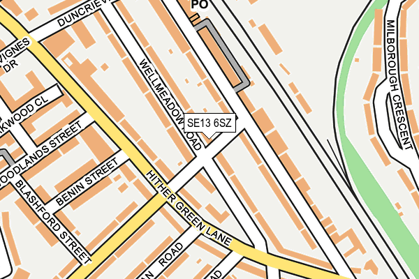 SE13 6SZ map - OS OpenMap – Local (Ordnance Survey) SE13 6SZ map - OS OpenMap – Local (Ordnance Survey)
