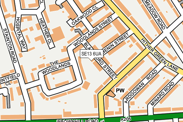 SE13 6UA map - OS OpenMap – Local (Ordnance Survey) SE13 6UA map - OS OpenMap – Local (Ordnance Survey)