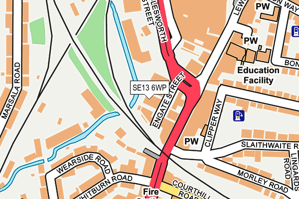 SE13 6WP map - OS OpenMap – Local (Ordnance Survey) SE13 6WP map - OS OpenMap – Local (Ordnance Survey)