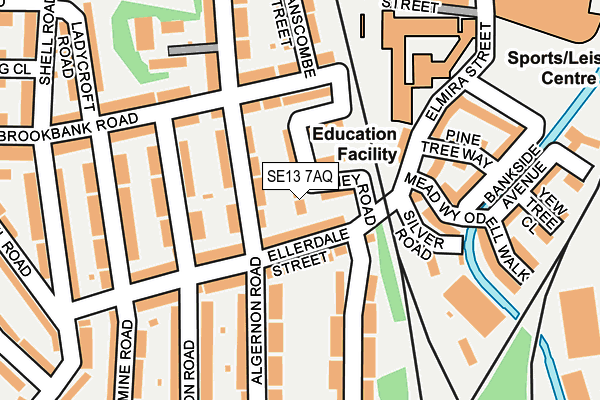 SE13 7AQ map - OS OpenMap – Local (Ordnance Survey) SE13 7AQ map - OS OpenMap – Local (Ordnance Survey)
