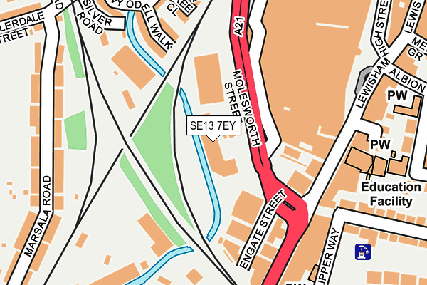 SE13 7EY map - OS OpenMap – Local (Ordnance Survey) SE13 7EY map - OS OpenMap – Local (Ordnance Survey)
