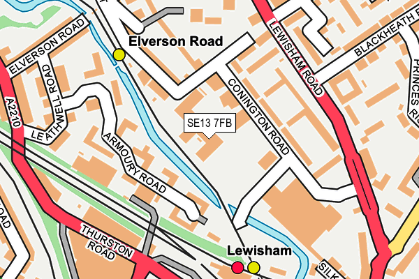 SE13 7FB map - OS OpenMap – Local (Ordnance Survey) SE13 7FB map - OS OpenMap – Local (Ordnance Survey)