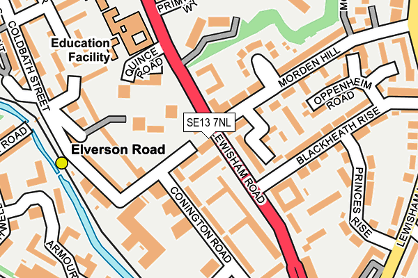 SE13 7NL map - OS OpenMap – Local (Ordnance Survey) SE13 7NL map - OS OpenMap – Local (Ordnance Survey)