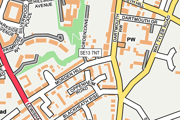 SE13 7NT map - OS OpenMap – Local (Ordnance Survey) SE13 7NT map - OS OpenMap – Local (Ordnance Survey)