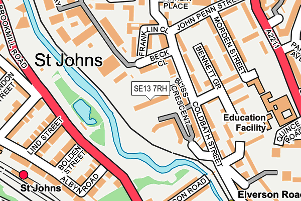SE13 7RH map - OS OpenMap – Local (Ordnance Survey)